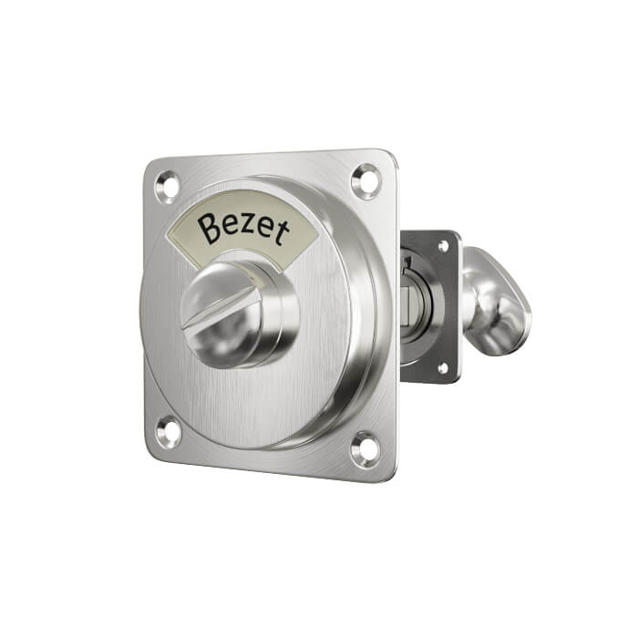 Vrij/Bezet Slot Nikkel Chroom