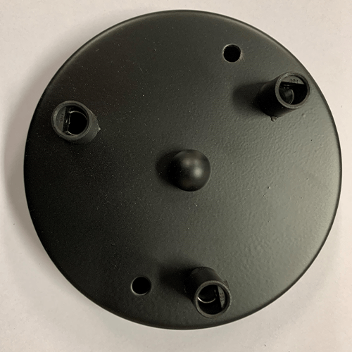 Plafondkap zwart 3 aansluitingen