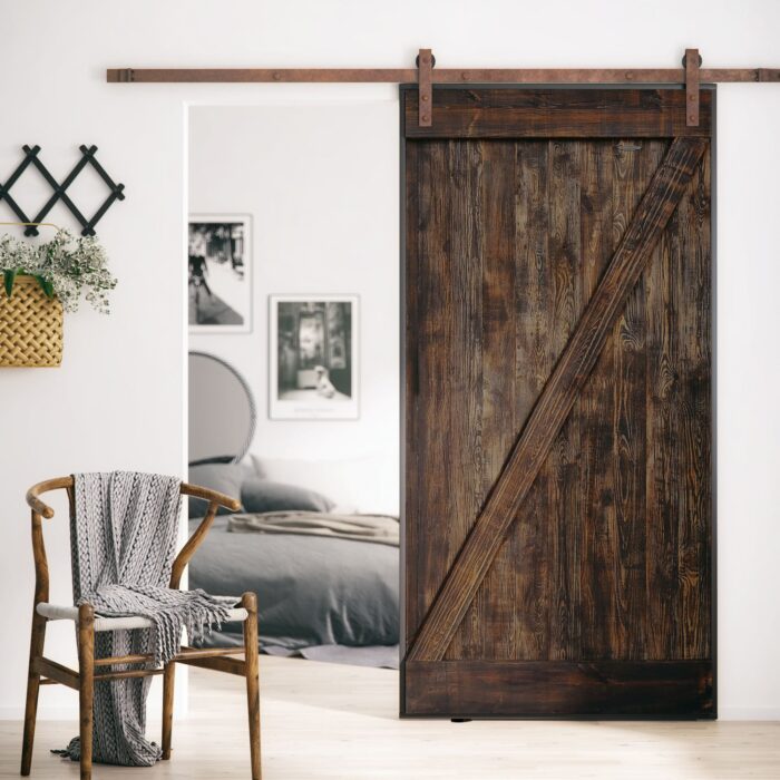 Schuifdeur Donker Eikenhout en Staal