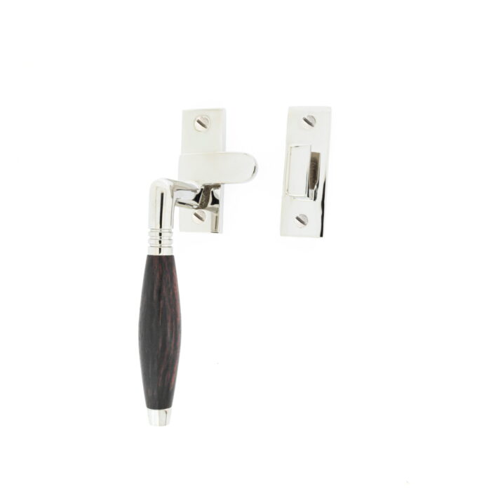 Raamsluiter Jaren 30 / Nikkel glans Palissanderhout Links