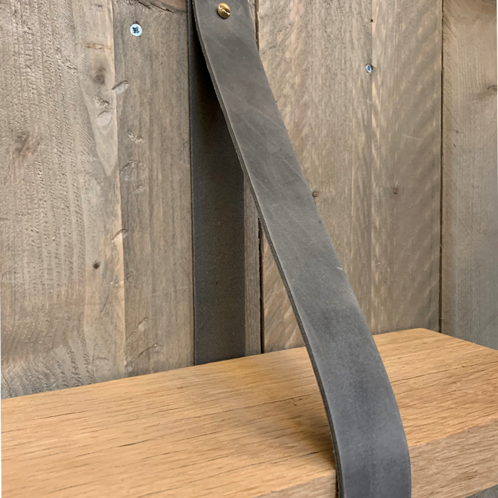 Set Leren Plankdragers Vintaged Used Grey