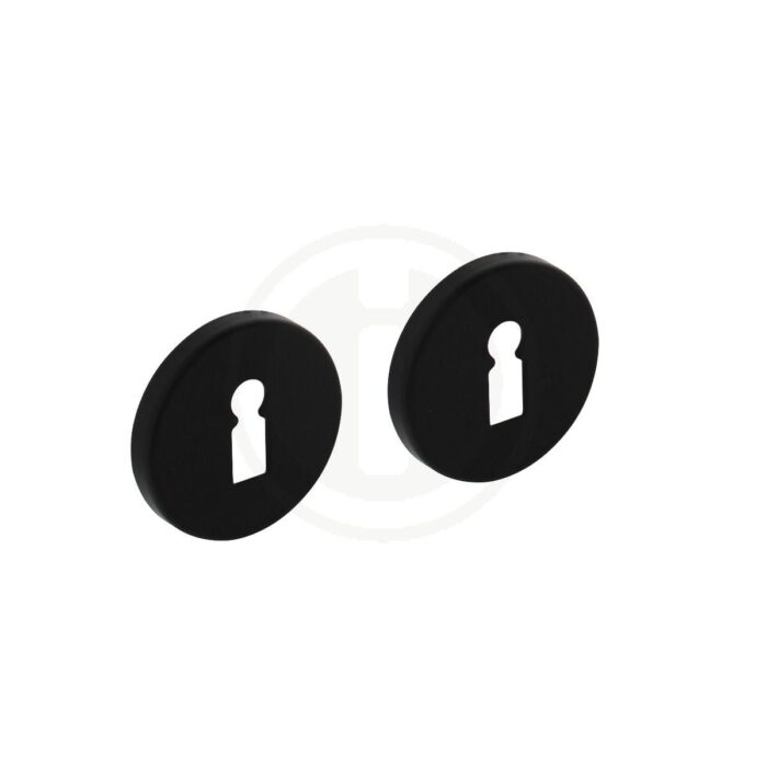 Intersteel rozet met sleutelgat 55x8mm aluminium zwart