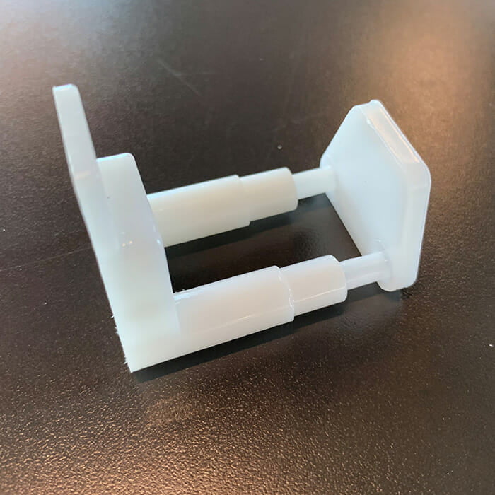 Muurgeleider kunststof wit