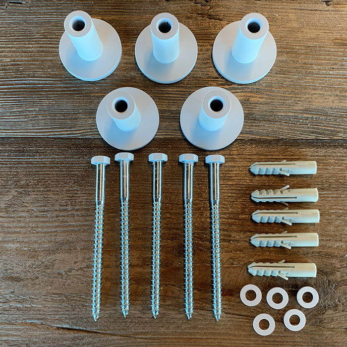 Dikker deur pakket wit set a 5 stuks