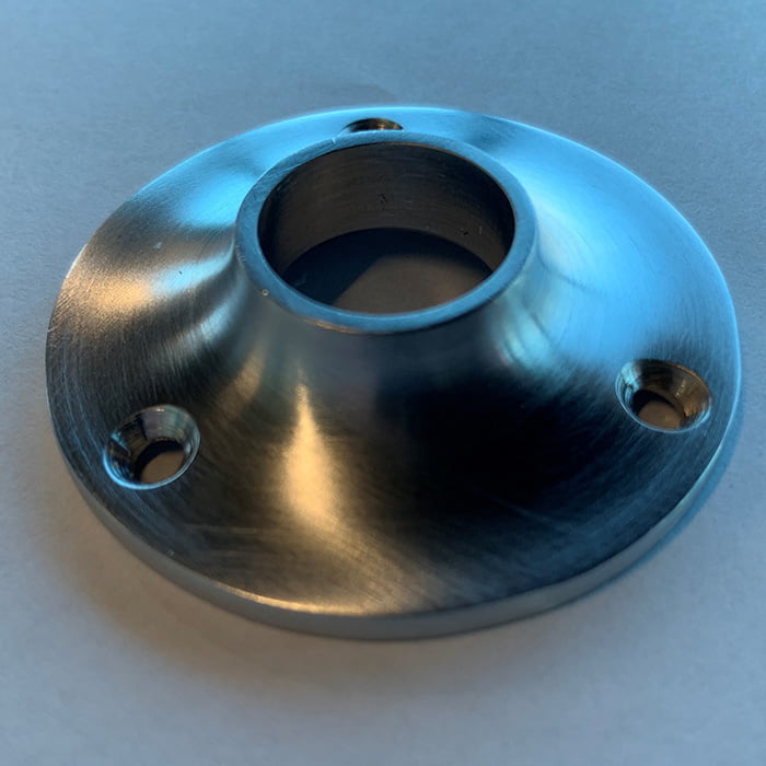 Rozet Rond Chrome Mat Set