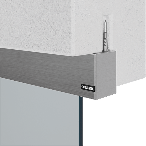 Infinity Slide 69kg plafondmontage voor glazen schuifdeur inclusief softclose 200cm aluminium natuur geanodiseerd 31.2111.620.11