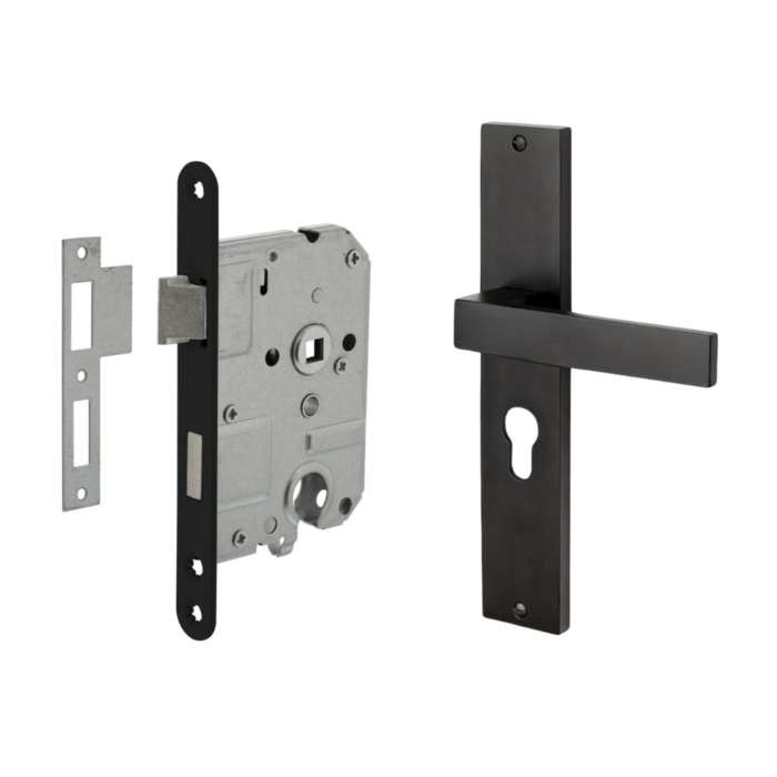 Deurbeslag set Lusso met cilindergat en cilinder dag-en nacht slot