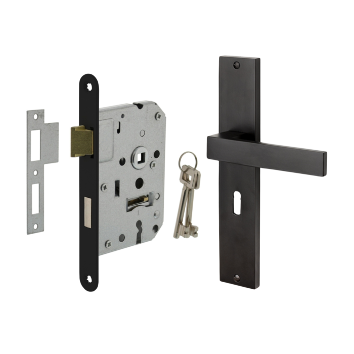 Deurbeslag set Lusso met sleutelgat en klavier dag-en nacht slot