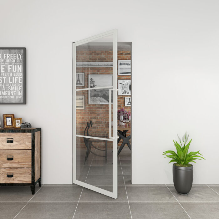 Maatwerk stalen taatsdeur Colorline 3 vakken zuiver wit