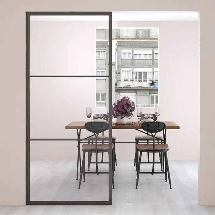 Maatwerk stalen paneel Colorline grijs bruin