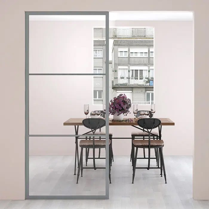 Maatwerk stalen paneel Colorline venster grijs