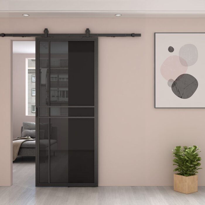 Maatwerk stalen Schuifdeur Smartline 6-vaks asymmetrisch rookglas